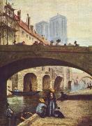 Honore Daumier Der Kunstler vor Notre Dame oil painting reproduction